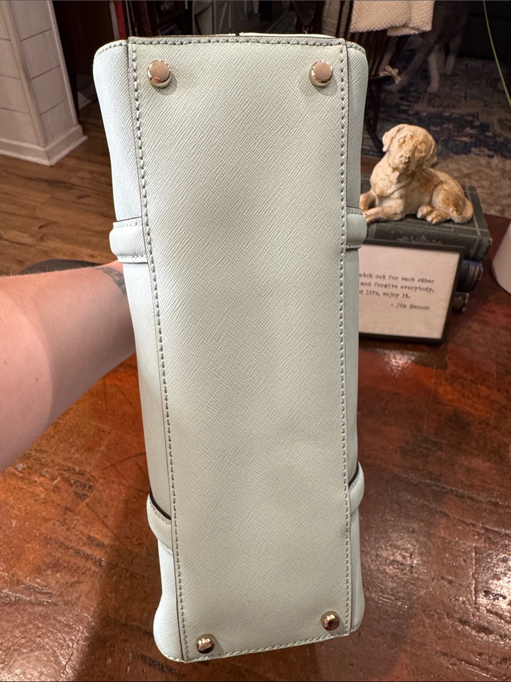 Kate Spade Newbury Lane Small Felix Satchel in Robin's Egg Blue - Picture 8 of 16